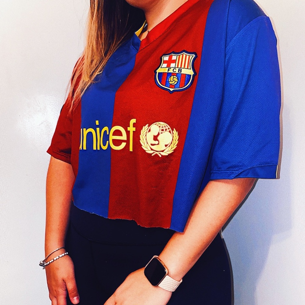 Cropped vintage Messi Jersey